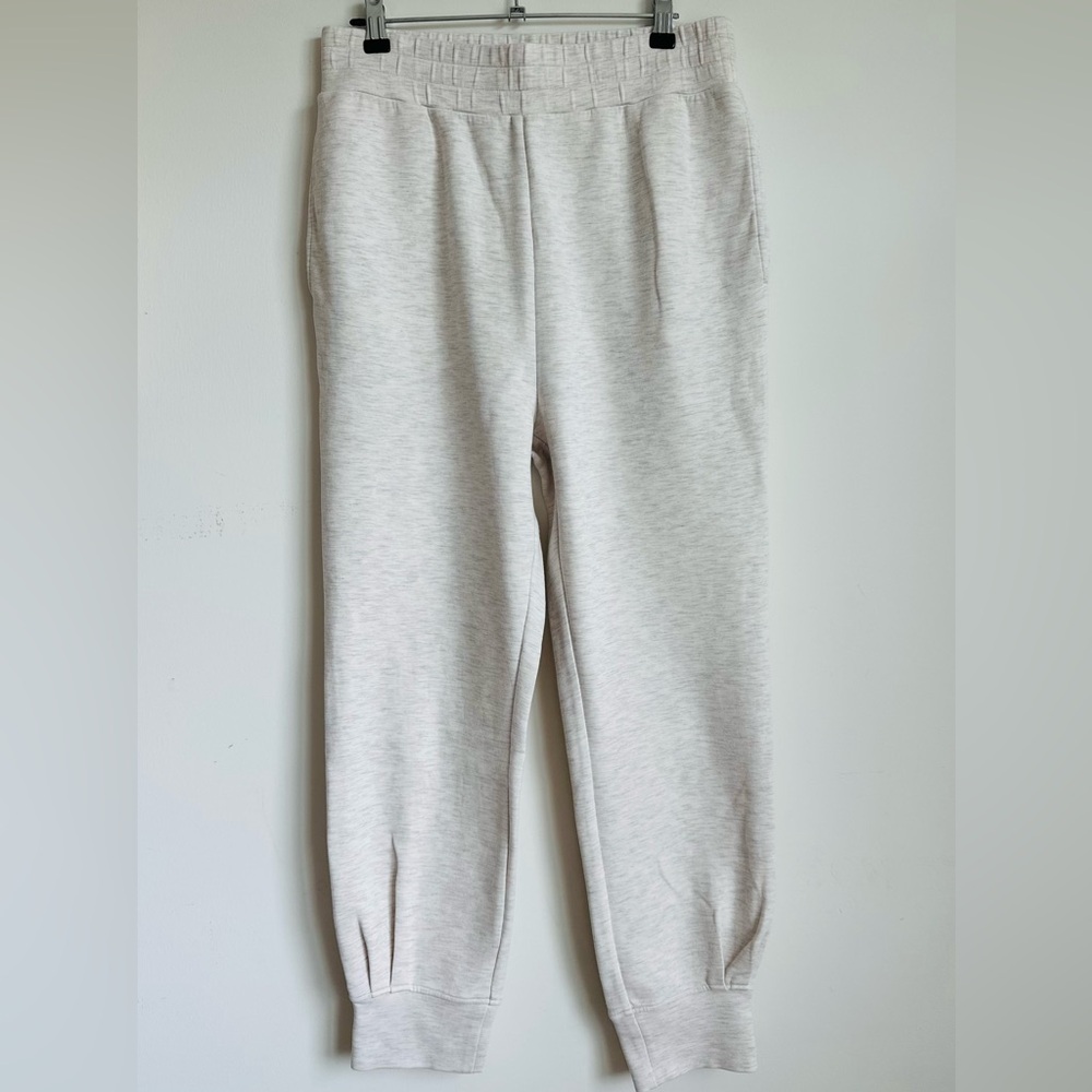VARLEY Ivory Marl Hyde Relaxed Cuffed Sweatpant Size M